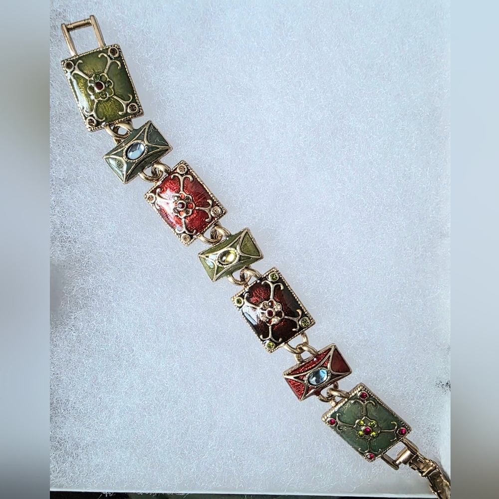 Elegant Multicolor Enamel Bracelet